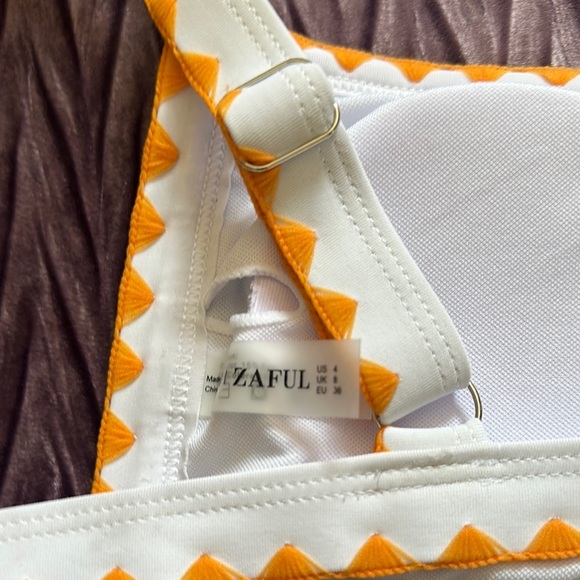 Zaful Blue and Orange Bikini with Camouflage Pattern - Picture 7 of 8